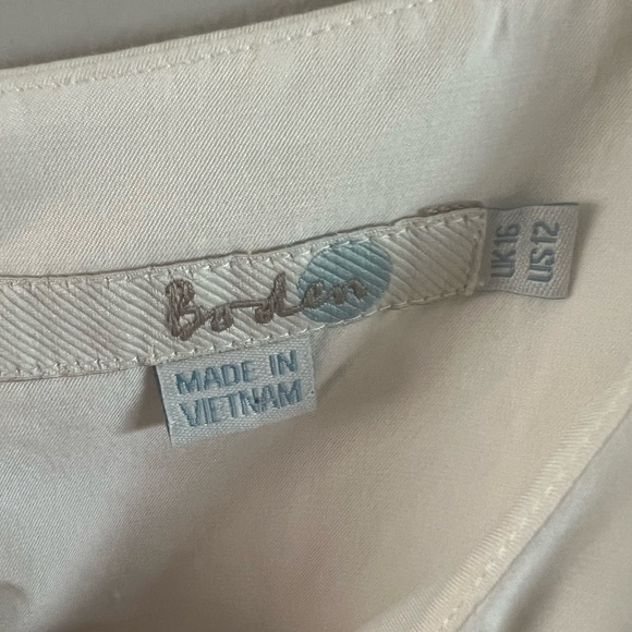 Boden Ravello silk top white size 12 - Picture 4 of 12